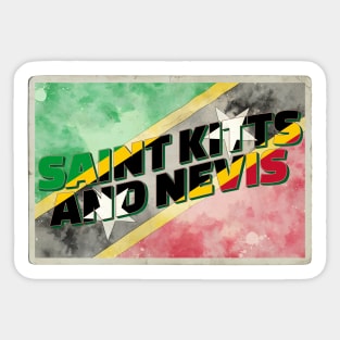 Saint Kitts and Nevis Vintage style retro souvenir Sticker